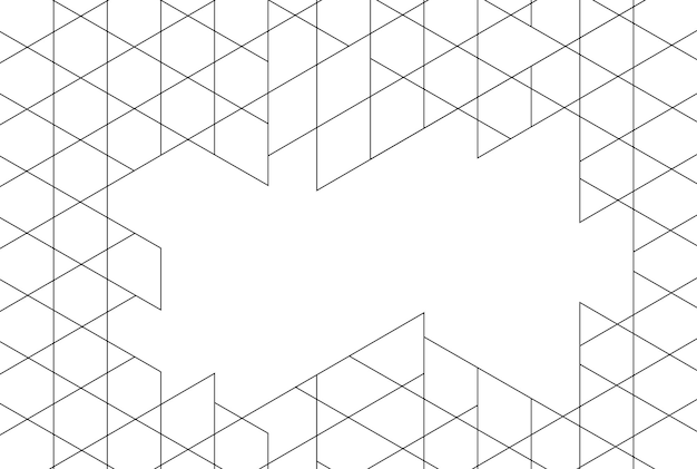 Photo minimalist geometric wireframe frame with central white space