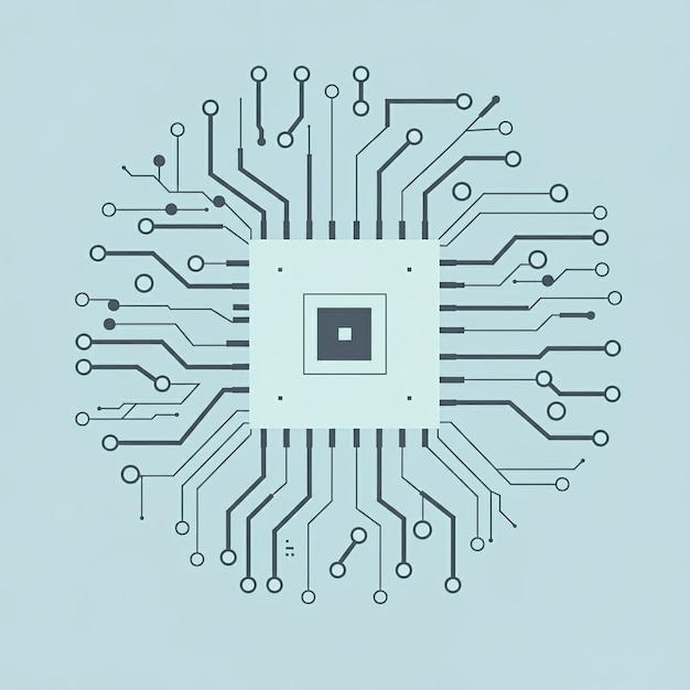 Photo minimalist tech circuit design