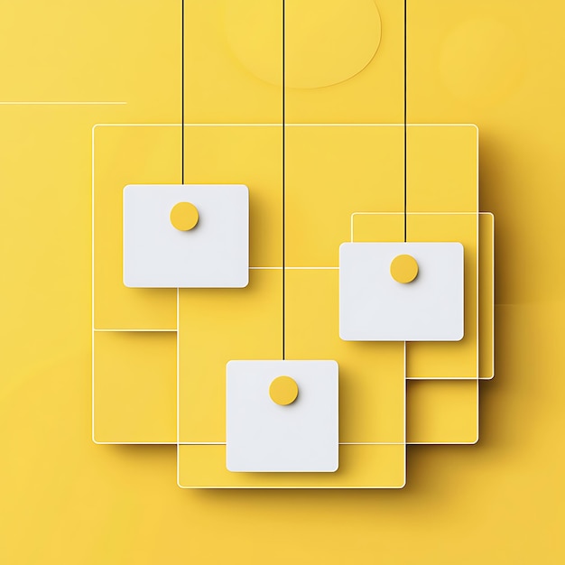 Photo minimalist workflow infographic with empty text boxes