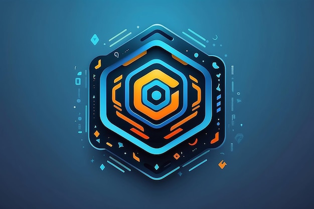 Photo mobile app development logo