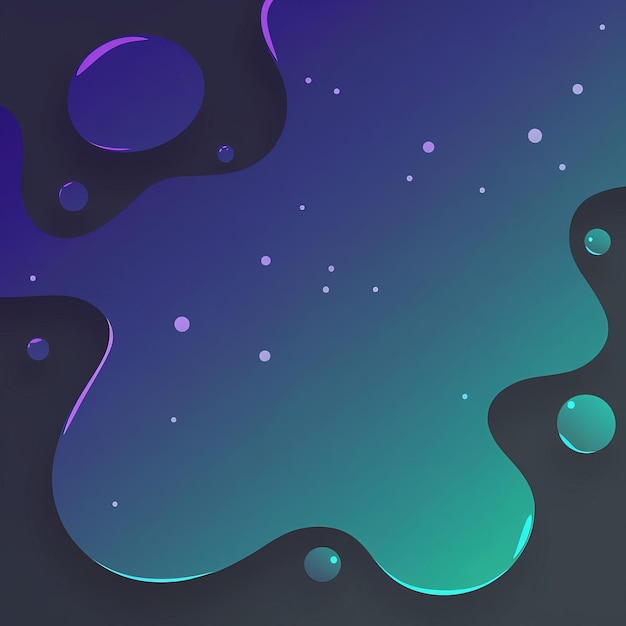 Photo multicolored liquid art with gradient and bubble patterns