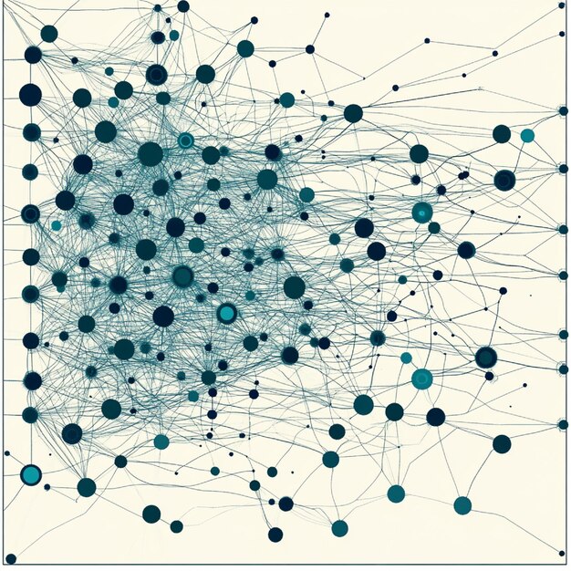 Photo a neural network diagram with multiple layers visualizing the flow of data through the model