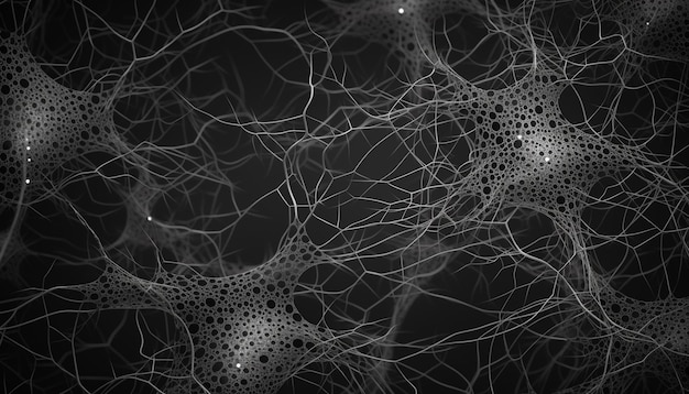 Photo neural patterns digital technology network connection low poly background