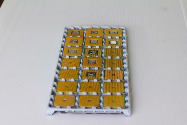 Photo notebook cpu put in a beautiful tray