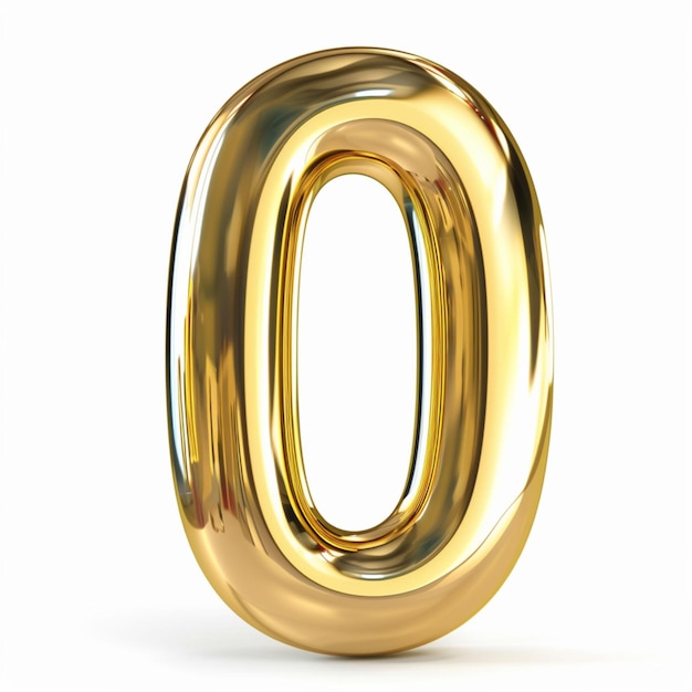 Photo numerical number zero in creative digital art style