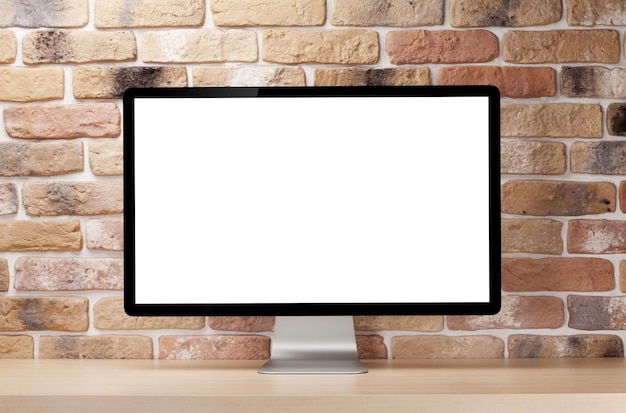 Photo office desk workplace with pc