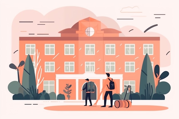 Photo organic flat new normal in hotels illustration