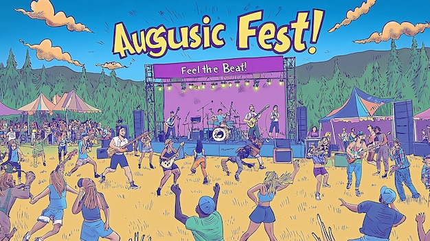 Photo outdoor music festival vibes