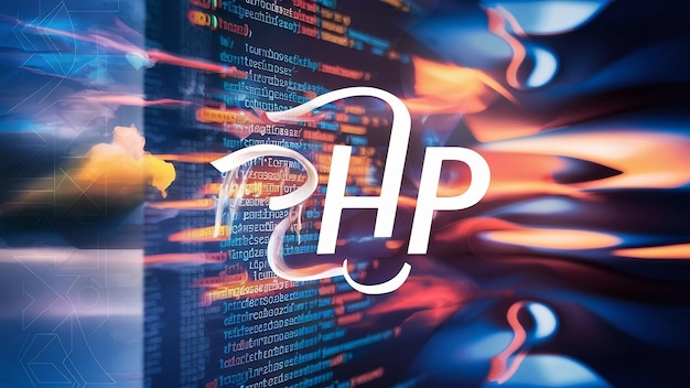 Photo php programming code abstract technology background