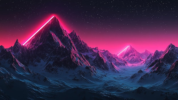 Photo a pink mountain with purple and pink clouds in the background