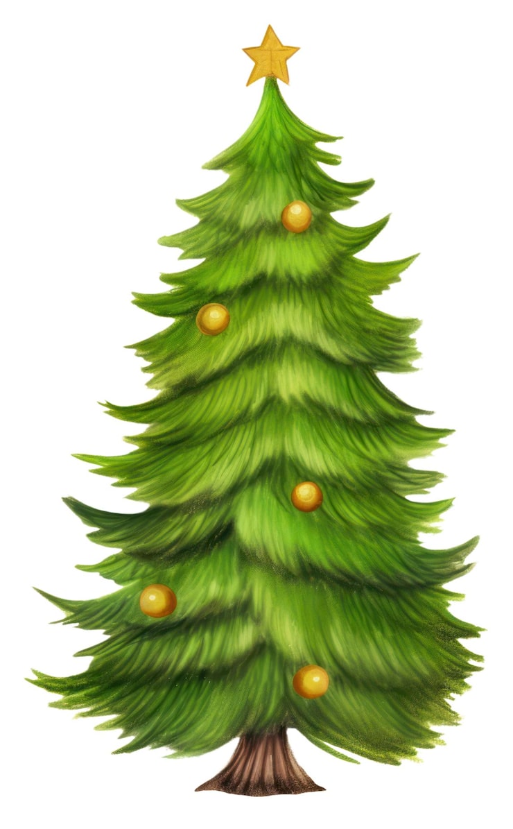 Photo png christmas tree plant white background illuminated