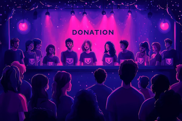 Photo a poster for the charity event that says quot donation donation quot