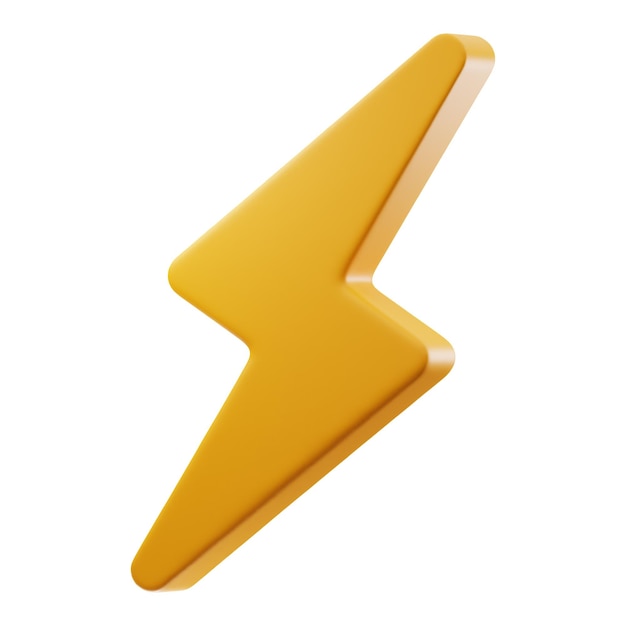 premium lightning user interface 3d rendering on isolated background