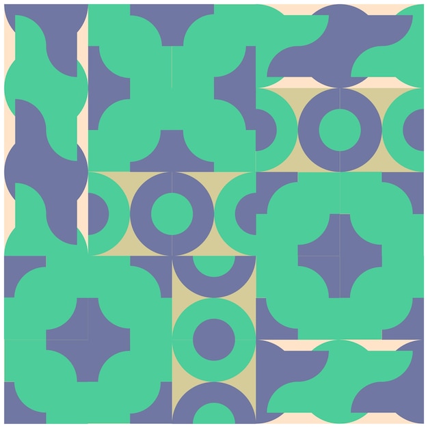 Photo premium quality textile pattern design geometric pattern design bauhaus pattern desig