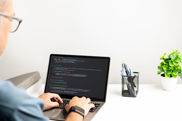 programmer coding compiler encode debug and developer application software for business