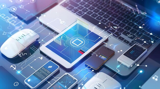Photo quantum computer technologies concept