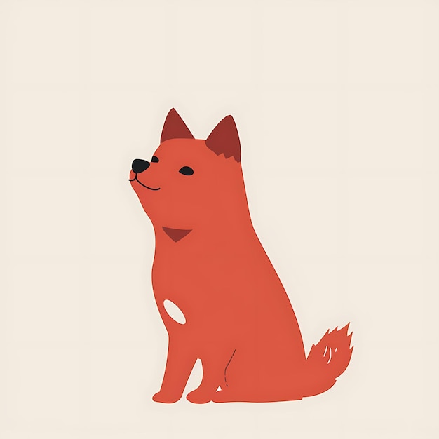 Photo a red dog with a white spot on its head