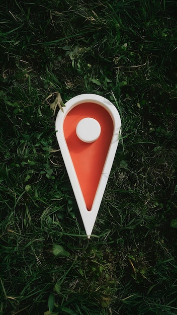 Photo red map pointer your are here