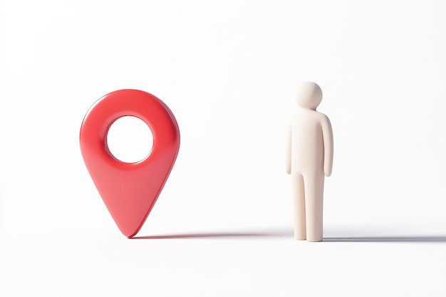 Photo a red object with a red pin on it