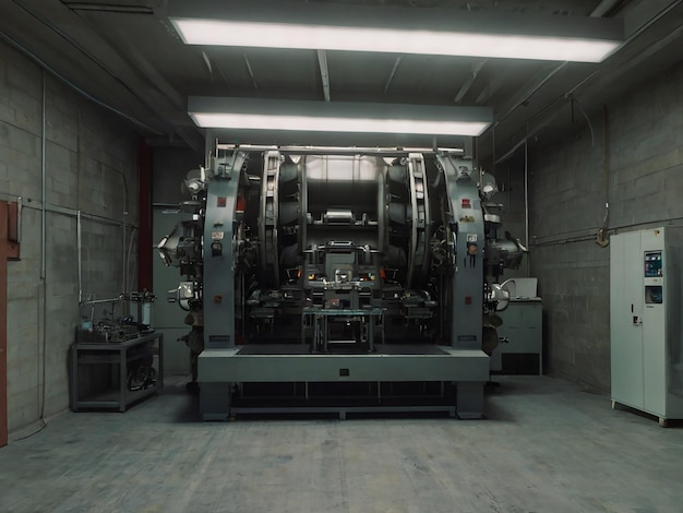 Photo a room with a large machine in it