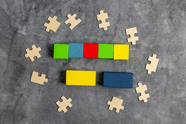 Photo sample cube rectangular boxes polished with multi-colour symbolizing stability growth development aligned on surface with different perspective bounded by e-supplies accesories