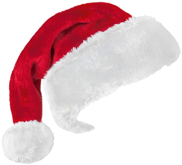 Photo santa claus red hat isolated on white background