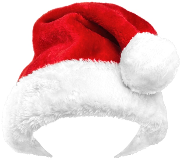 Photo santa claus red hat isolated on white background