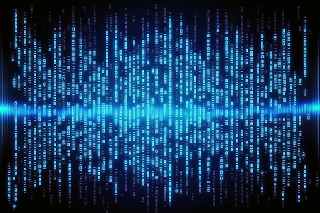 Photo seamless abstract binary code computer programming big data