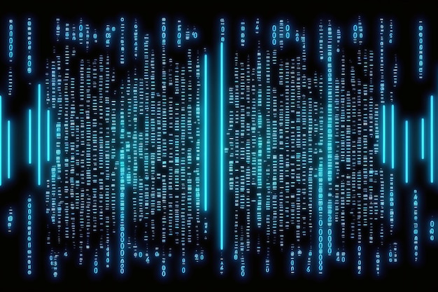 Photo seamless abstract binary code computer programming big data