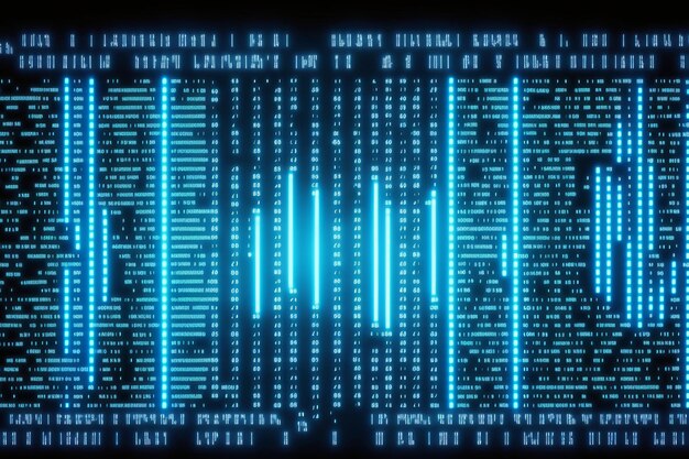 Photo seamless abstract binary code computer programming big data