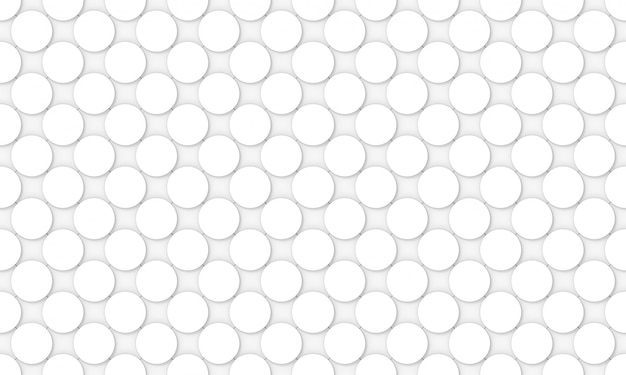 Photo seamless white convex round circular button shape pattern design wall