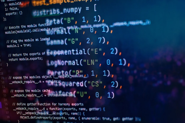 Photo seo optimization. modern tech. php syntax highlighted. writing programming functions on laptop. big data and internet of things trend.