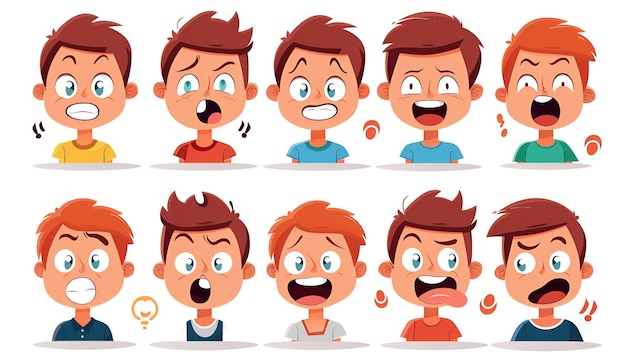 Photo set human emotions