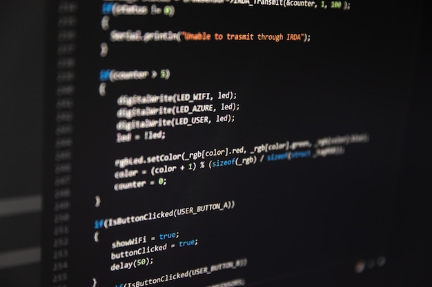 Photo software development software source code programming code