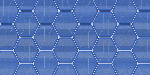 Photo solar panel hexagonal tiles