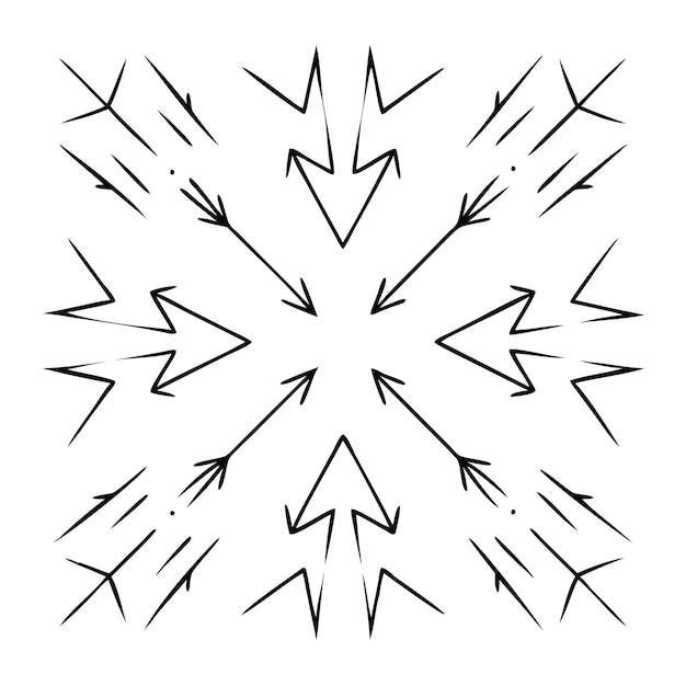 Photo split lines arrows set