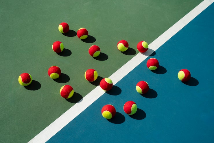 Still life of tennis equipment