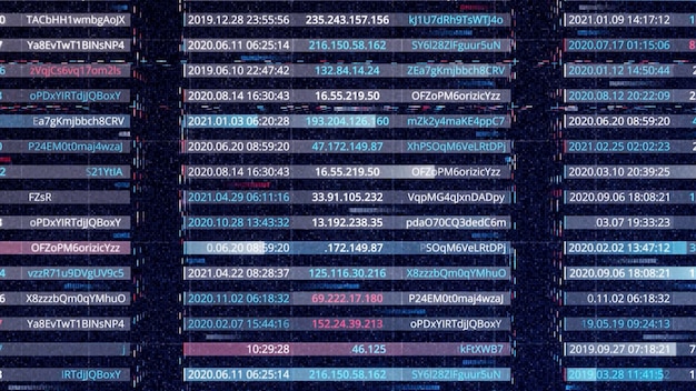 Photo strings with passwords animation generating vpn in computer database dates addresses and passwords
