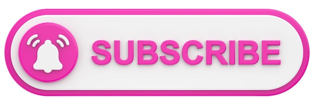Photo subscribe button subscribe icon 3d illustration
