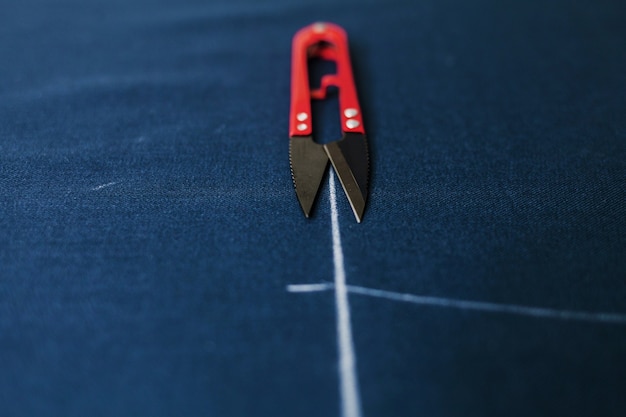 Photo tailor's tool-scissors for cutting thread