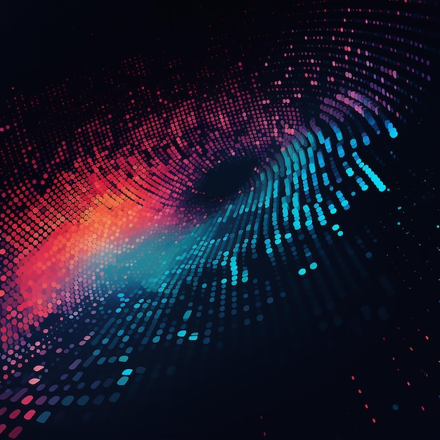 Photo techno halftone dots symphony