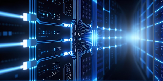 Photo technological light abstract glow background