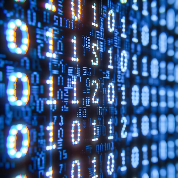 Photo technology computer binary digit coding network information security software abstract data internet number cyberspace communication tech background screen business program matrix