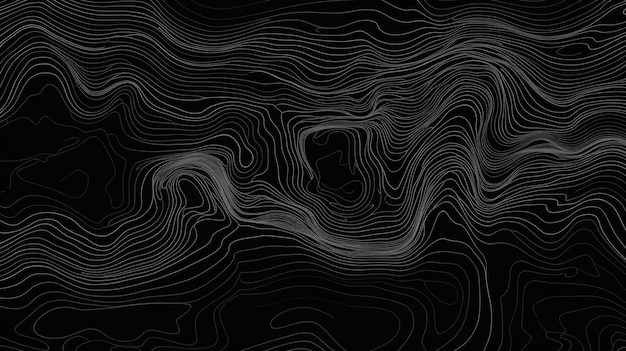 Photo topographic lines pattern generative ai