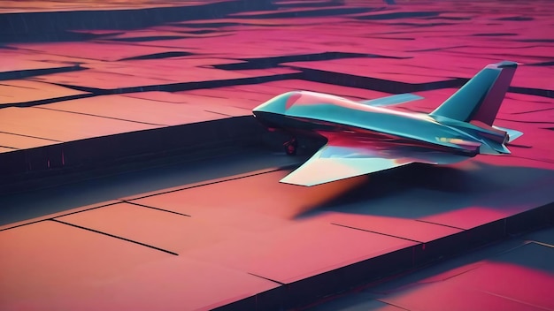 Photo triangle surface plane with structure lines 3d rendering