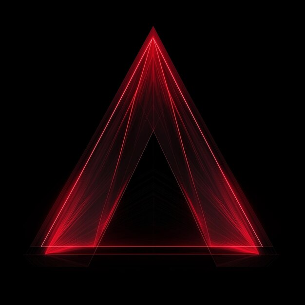 Photo a triangle that is red and has a triangle in it