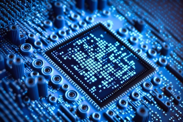 Photo a vibrant blue programming code background represents the intricate work of software developers and the art of computer scripting