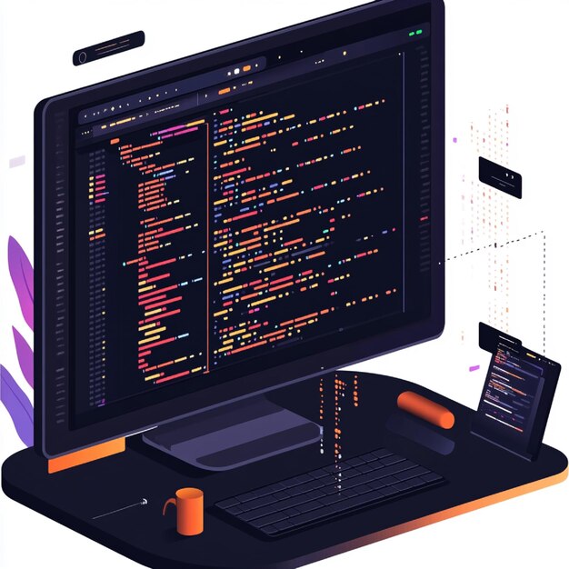 Photo a visual representation of a code debugging process with highlighted errors and fixes