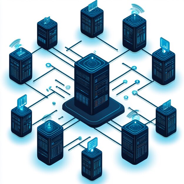 Photo a visual representation of database management systems dbms such as mysql postgresql or mongodb