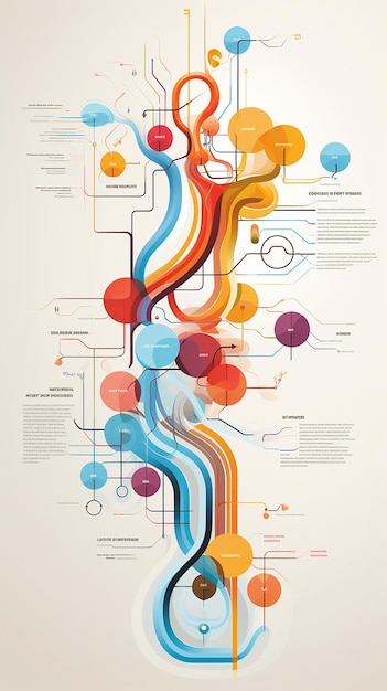 Photo visualizing ideas multicolored mind map infographic